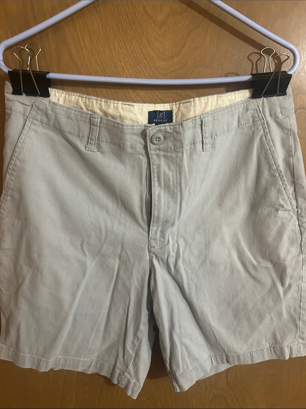George Men’s Light Gray Flat Front Shorts